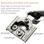 Soft Close Hinges for Kitchen Cabinet Hinges, 1/2 Inch Overlay, 60 Pack