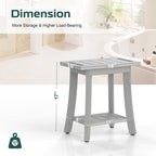 Waterproof HIPS Shower Bench for Inside Shower, Shower Stool, Grey