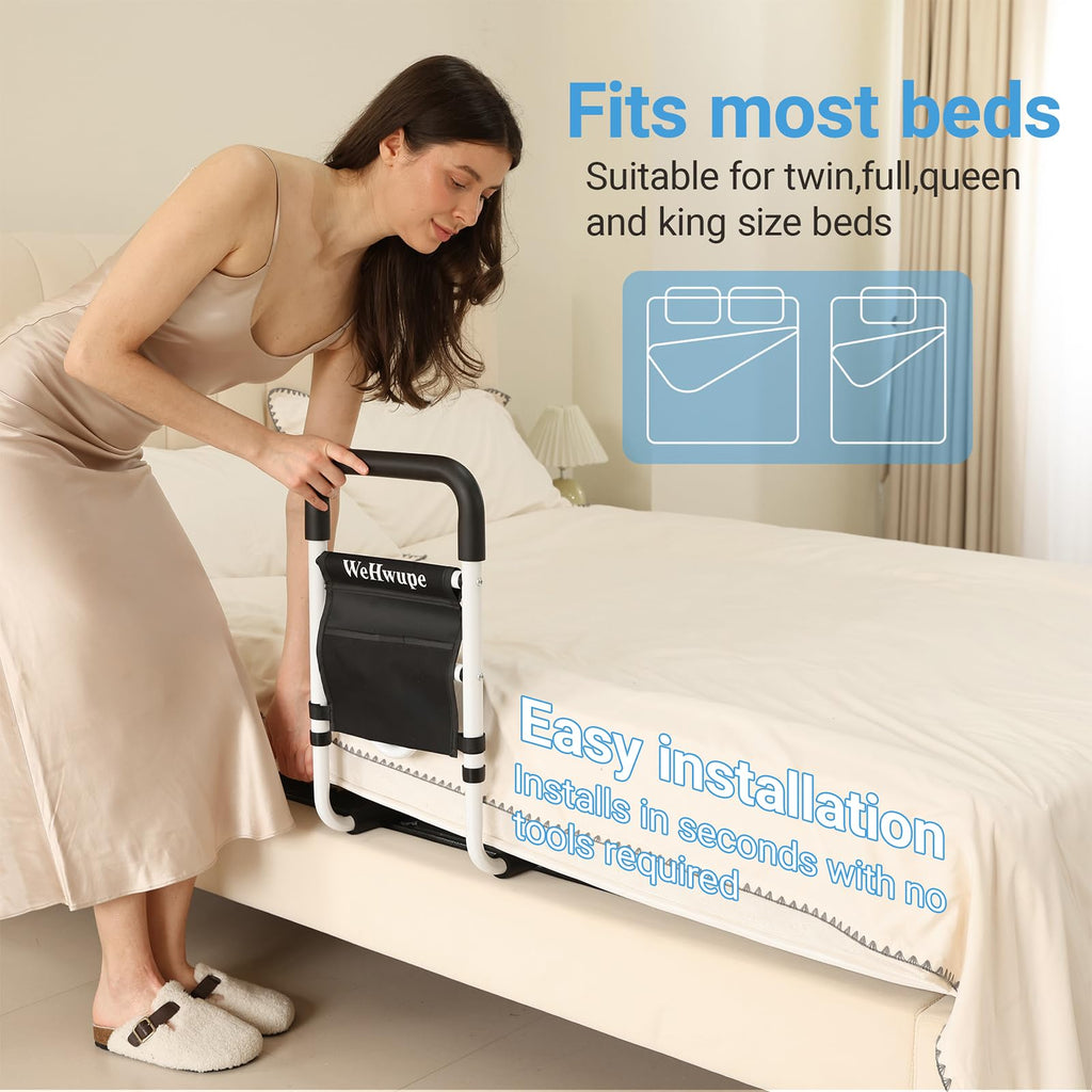 Bed Rails for Elderly Adults Safety with Bedside Storage Pocket