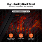 VEVOR X-Marks Fire Pit Grill Grate, Foldable Round Cooking Grate, Heavy Duty Steel Campfire BBQ Grill Grid with Handle and Support X Wire, Portable