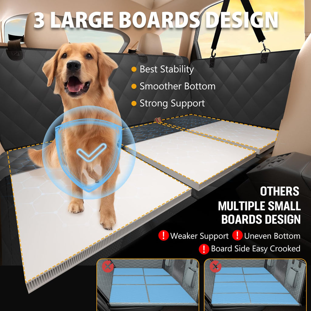 Hard Bottom Dog Car Seat Cover for Back Seat, Back Seat Extender