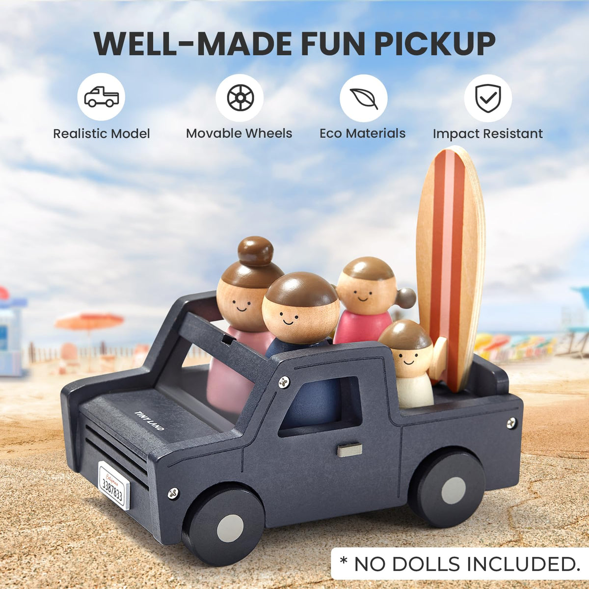 Tiny Land Wooden Dollhouse Garage Set Expansion Furniture & Accessories