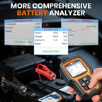 ANCEL AD410 PRO OBD2 Scanner and Battery Tester, 2-in-1 Car Diagnostic Tool, Check Engine Light, EVAP Test, Live Data, 12V Battery Analyzer with