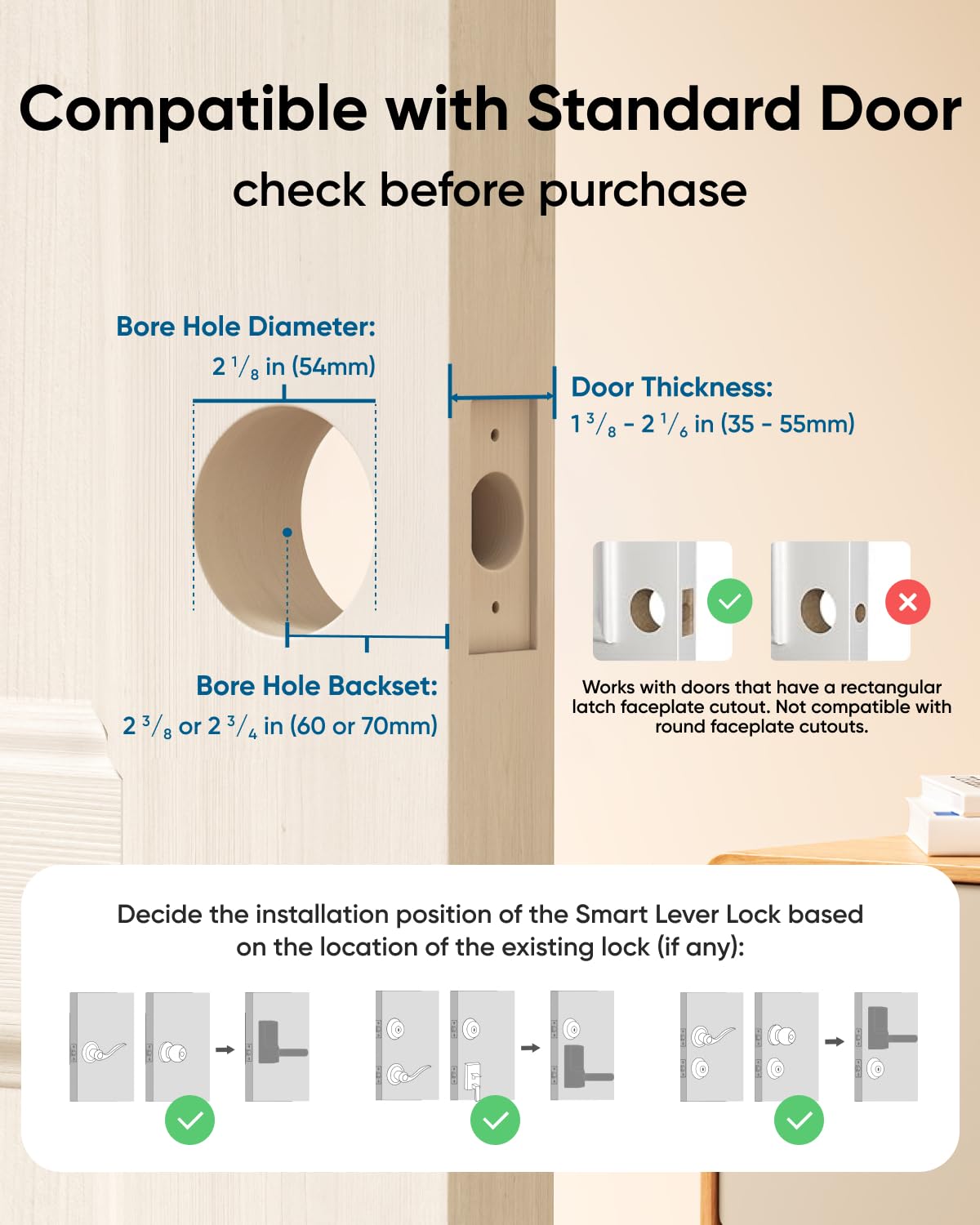 eufy Security Smart Lock C33, Keypad Door Lock with Handle, Built-in Wi-Fi