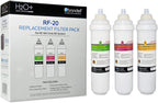 Brondell RF-20 Water Filter Replacement for Circle, Sediment and Carbon Block, Under Sink Reverse Osmosis Filtration System, Lasts 6 Months