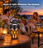 2 Pack Bluetooth Speakers Outdoor, Flame Effect Light, Gifts for Men Women