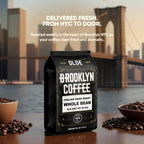 BROOKLYN COFFEE Whole Bean, Italian Dark Roast (5lb) Extra Strong, Delicious Taste, Heavenly Aroma - Fresh Bulk Coffee Beans Roasted Weekly in NYC
