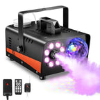 800W Fog Machine, 4500CFM for Halloween, Disco Light & Remote