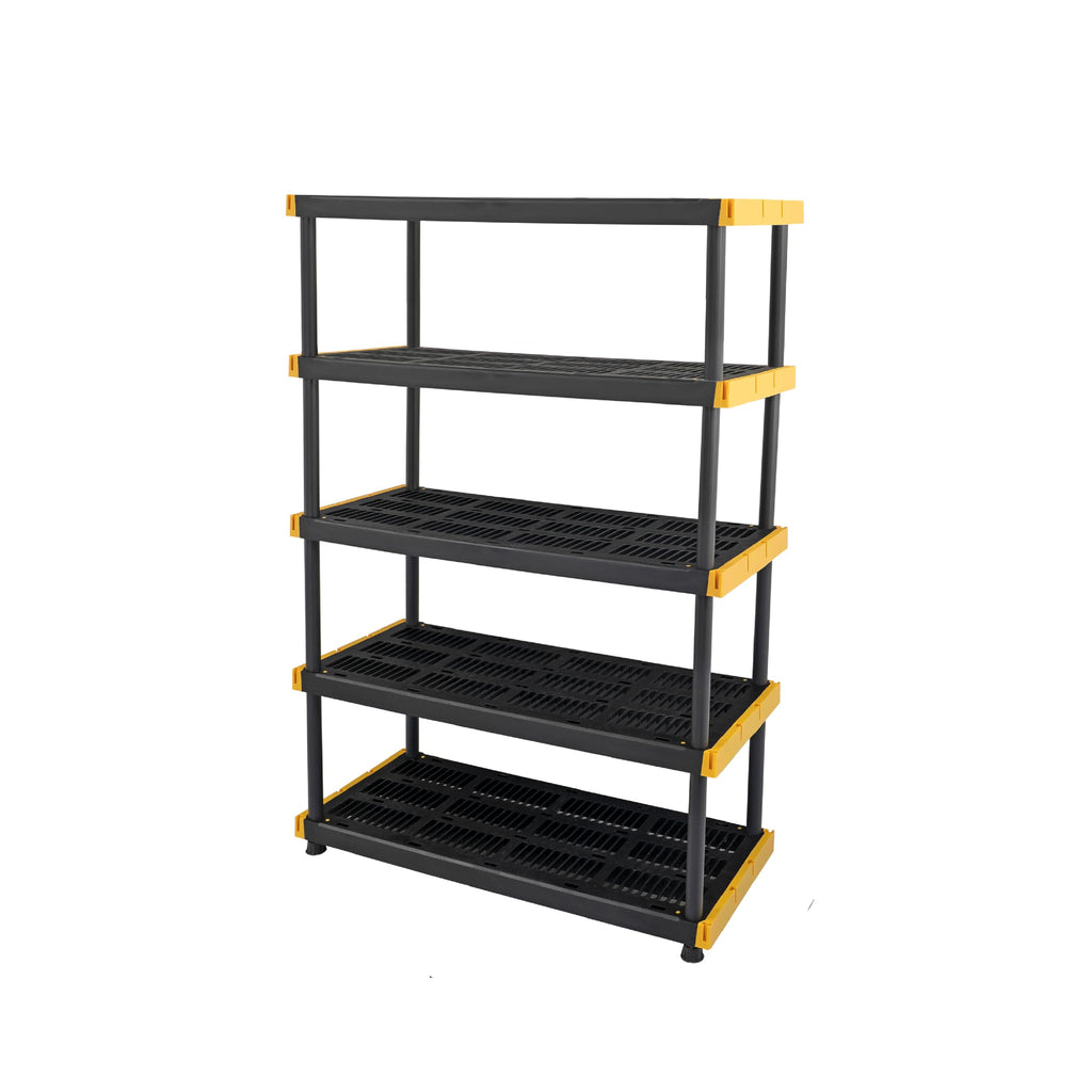 CX 5-Tier Heavy Duty Plastic Storage Shelves for Garage Organization