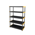 CX 5-Tier Heavy Duty Plastic Storage Shelves for Garage Organization