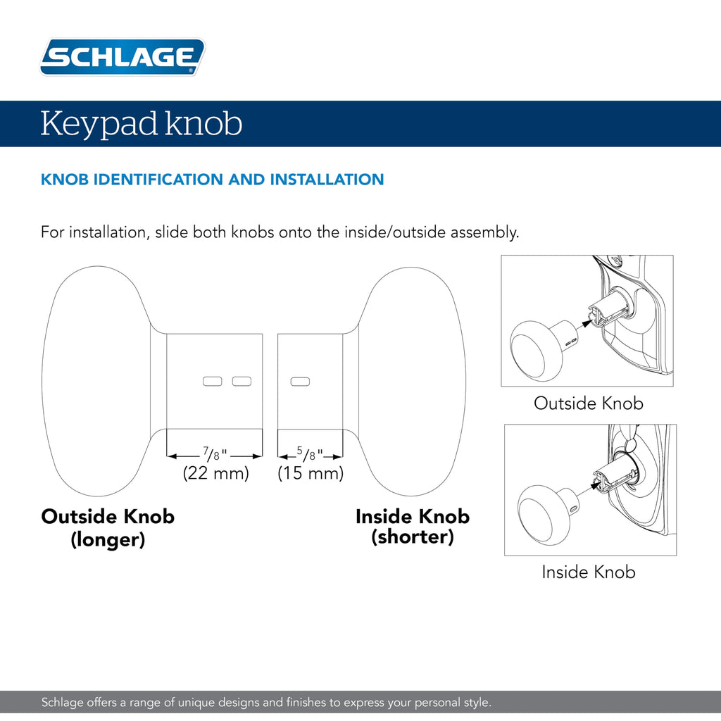 Schlage Electronic Keypad Lock, Lever Handle, Camelot Trim, Satin Chrome