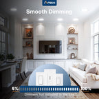 Amico 12 Pack 7 Inch 5CCT Ultra-Thin LED Canless Recessed Ceiling Downlight