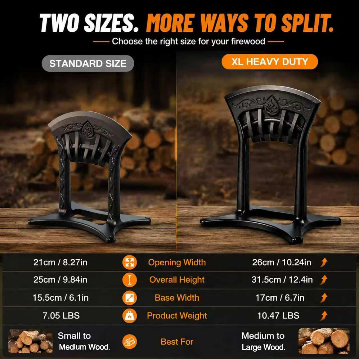 Kindling Splitter XL, Heavy Duty Wood Splitters for Firewood