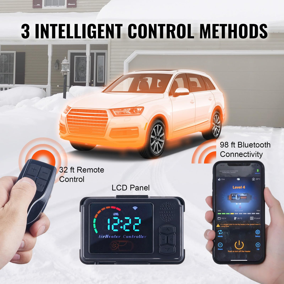 VEVOR 8KW Diesel Heater with Bluetooth App Control
