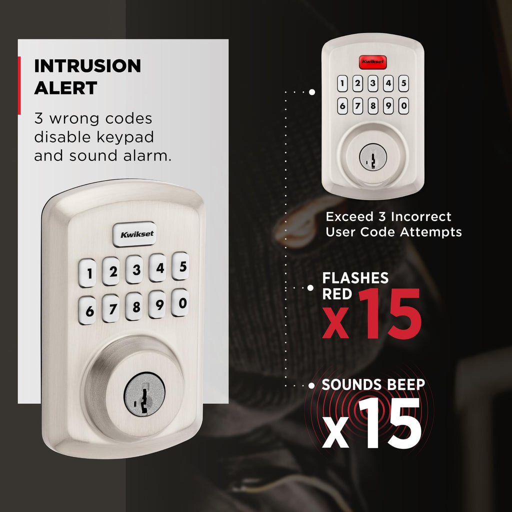 Kwikset Powerbolt 250 Transitional Keyless Entry Keypad Door Lock