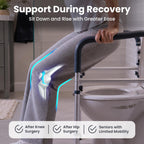 PELEGON Toilet Safety Rails (350 lb) - Adjustable Toilet Safety Frame & Rails, Toilet Safety Rail for Elderly Adults, Toilet Handles for Seniors