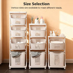 BAOKALER 4-Tier Laundry Hamper Sorter, Vertical Laundry Baskets with Wheel