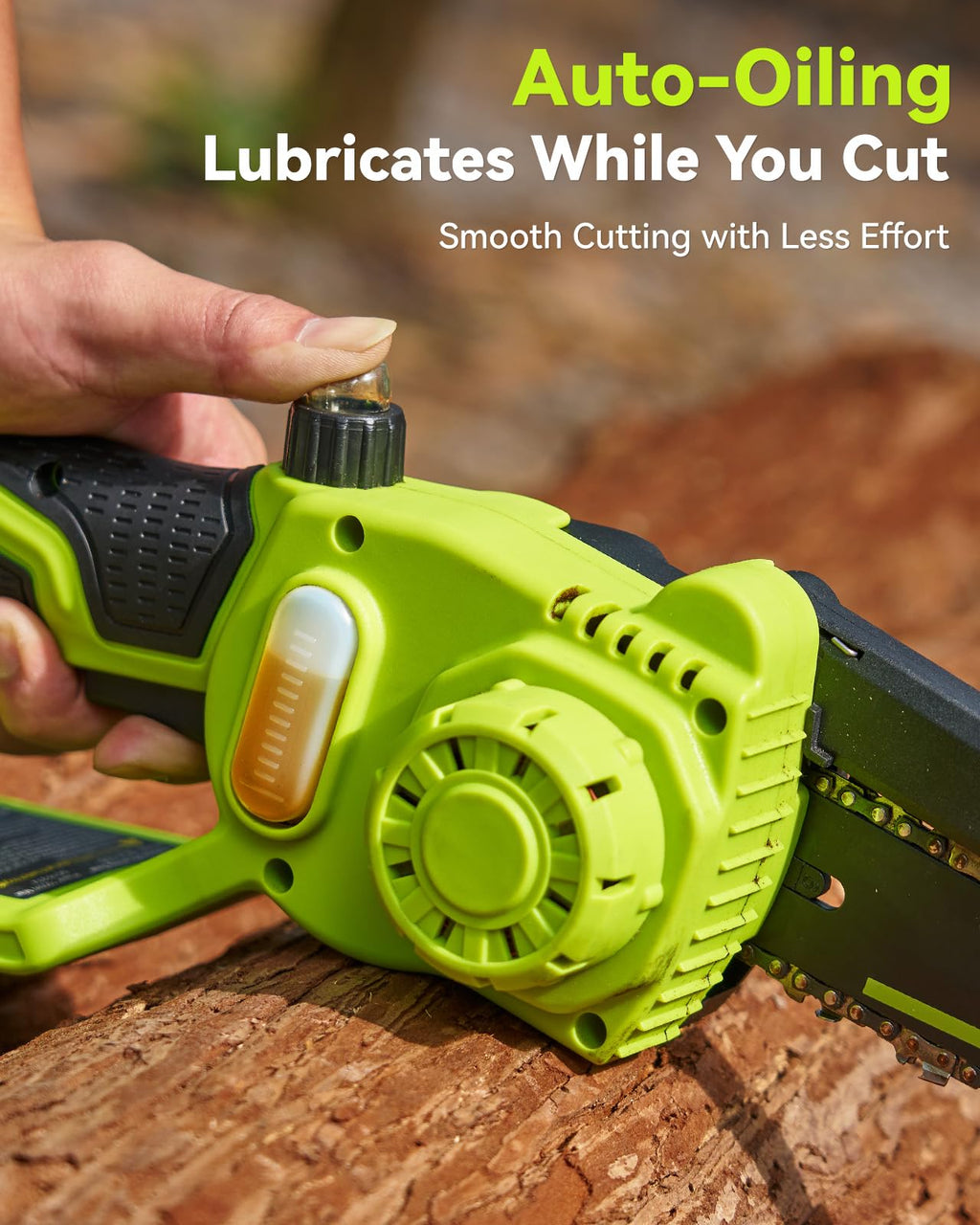 Mini Chainsaw Cordless, 8 Inch & 6 Inch Electric Chainsaw Battery Powered, 1000W Brushless Handheld Power Chain Saw with 2 Batteries, Small Tree Saw