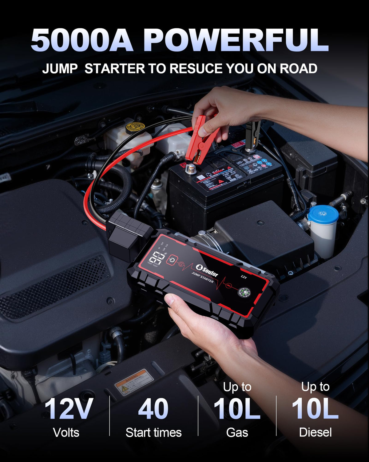 Jump Starter Battery Jumper Starter Portable Car Battery Jump Starter 5000A