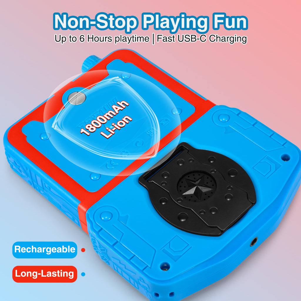 Portable Video Game Console for Kids, 220 Built-in Classic Retro Games, Handheld Plug & Play Player with 3.5'' IPS Screen, Rechargeable Travel Toy
