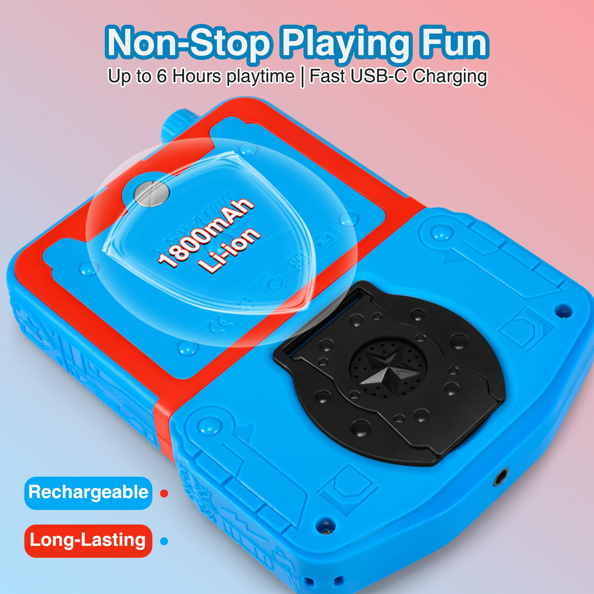 Portable Video Game Console for Kids, 220 Built-in Classic Retro Games, Handheld Plug & Play Player with 3.5'' IPS Screen, Rechargeable Travel Toy