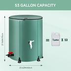 Collapsible Rain Barrel Water Storage Containers 53 Gallon