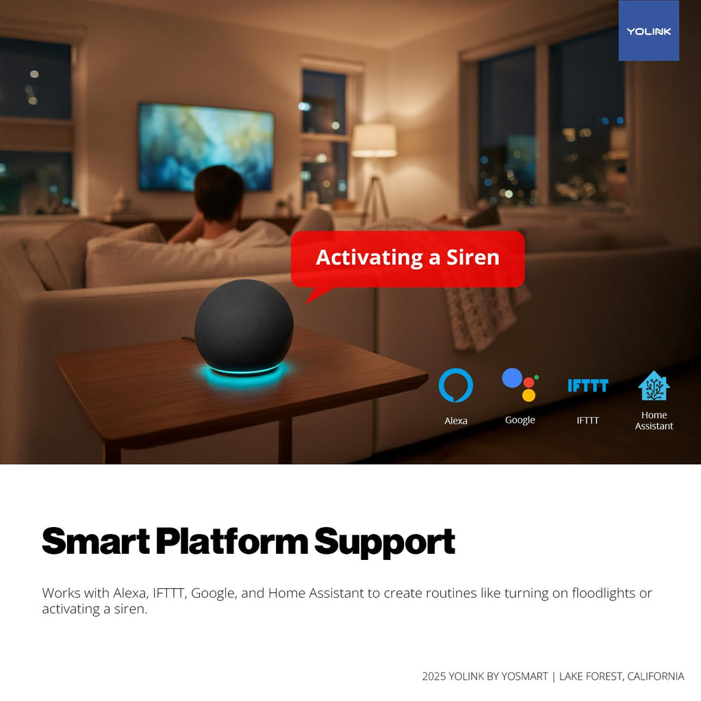 YoLink Outdoor Motion Sensor for Driveway Alerts Kit: 2-Pack + SpeakerHub
