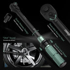 DISEN 9PC Click Torque Wrench Set 1/4" 3/8" 1/2" ±3% Accuracy Storage Box