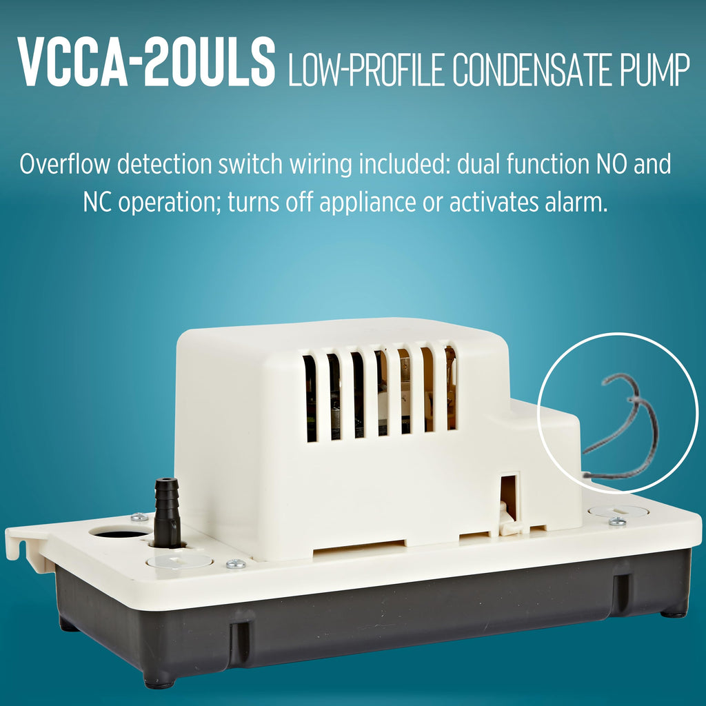 Little Giant VCCA-20ULS 115V, 80 GPH Low Profile Condensate Pump
