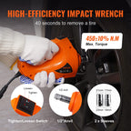 VEVOR Electric Car Jack 5 Ton with Electric Impact Wrench & Inflator Pump