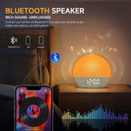 Sunrise Alarm Clock White Noise Machine with Bluetooth Speaker,Khaki