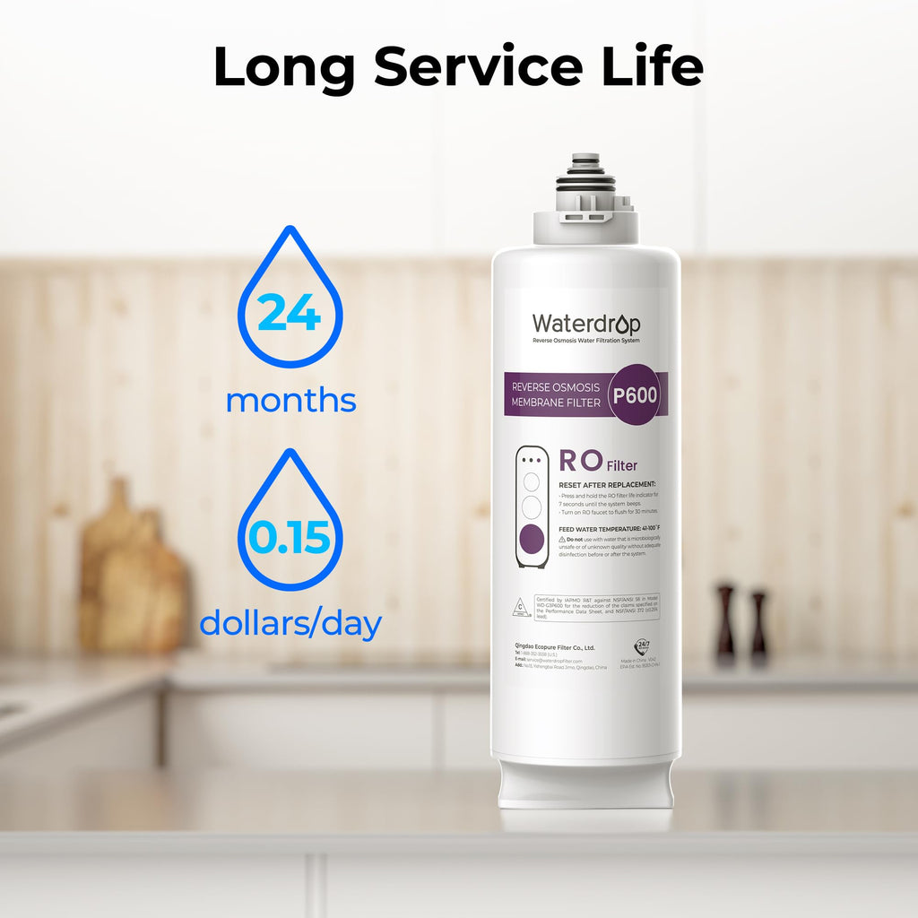 Waterdrop G3P600-RO Filter, Replacement for G3P600 System, 2-year Lifetime