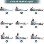 6pcs Orthopedic Bed Wedge Pillow Set for Sleeping, Post Surgery Foam for Body, Back and Leg Pain Relief Comfortable & Adjustable Support Pillows-Anti