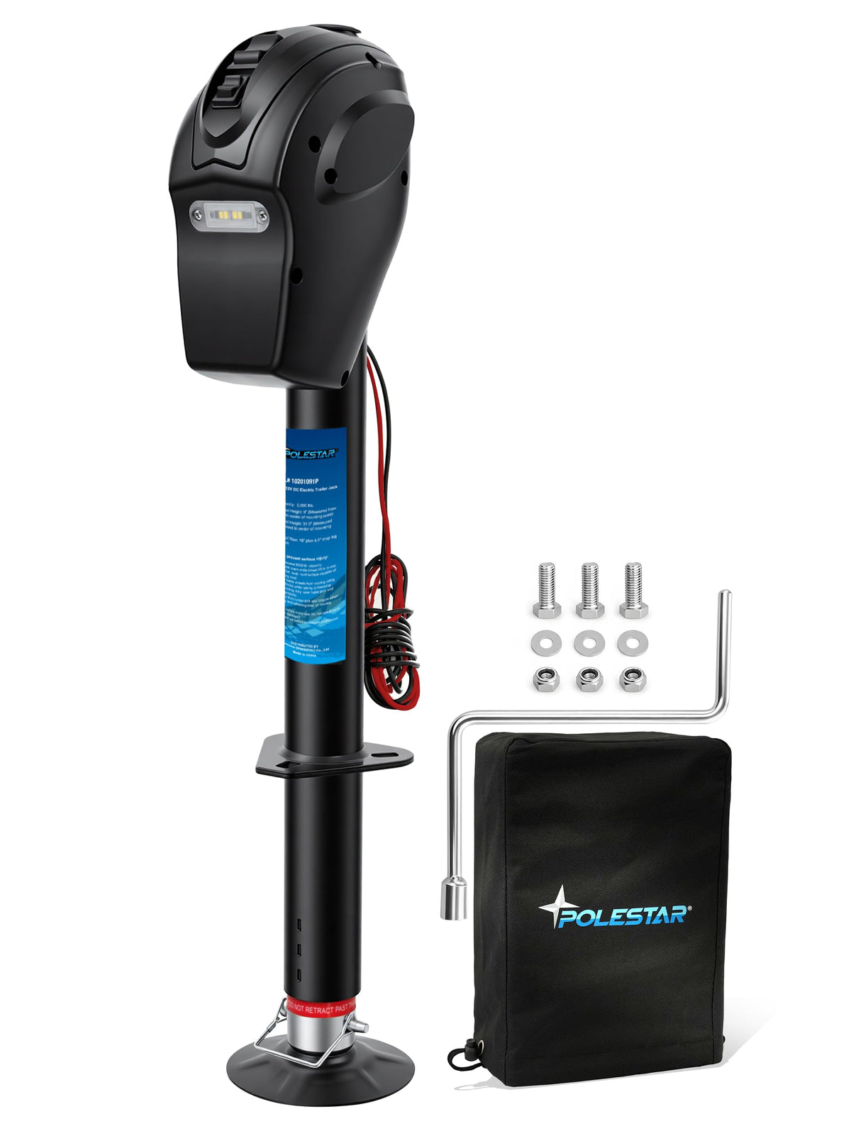 POLESTAR Electric Trailer Jack, 5000lbs Electric Power A-Frame Tongue Jack
