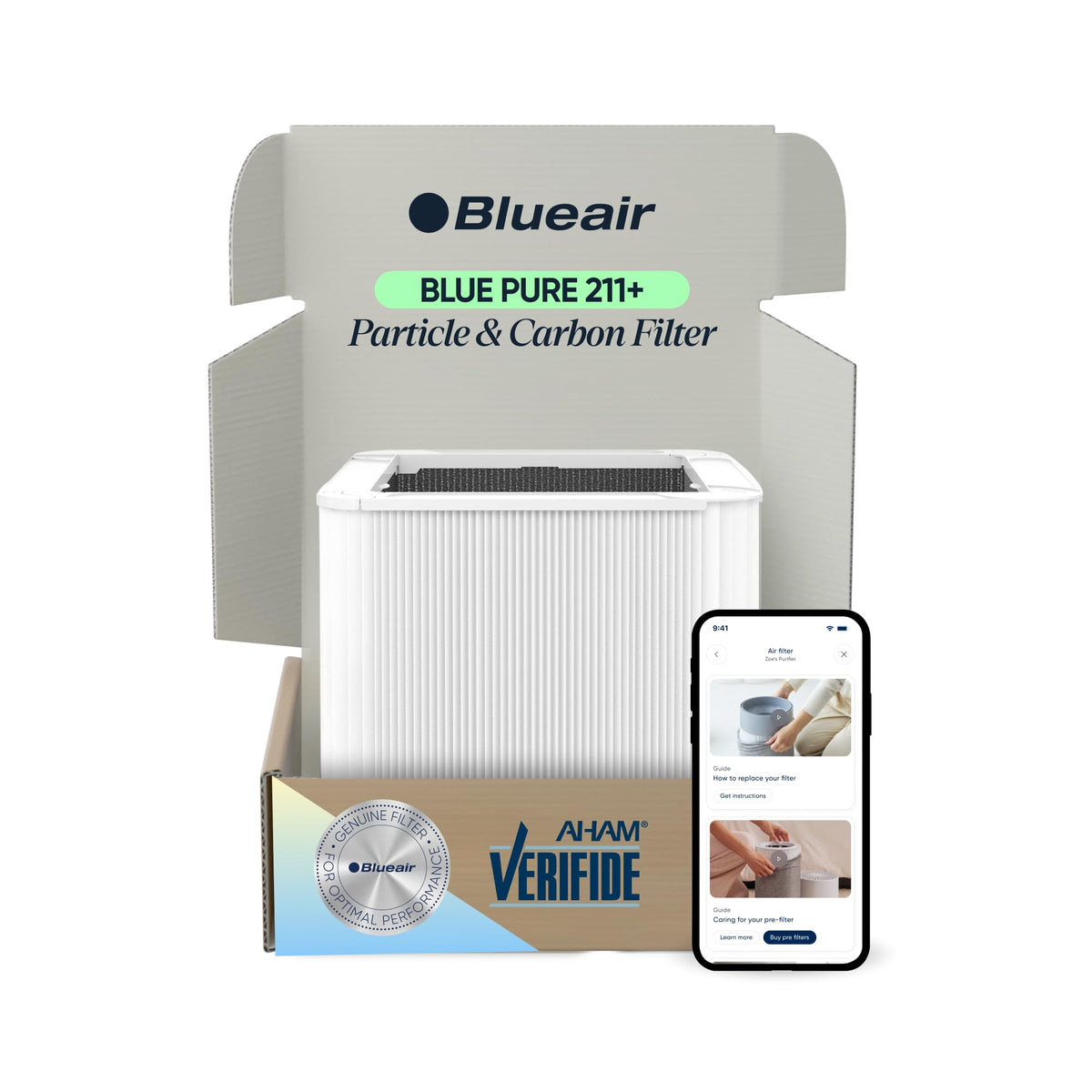 BLUEAIR Genuine 211+ Air Purifier Replacement Filter, Everday