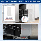 Dual Pull Out Trash Can Under Cabinet with Soft-Close Slides