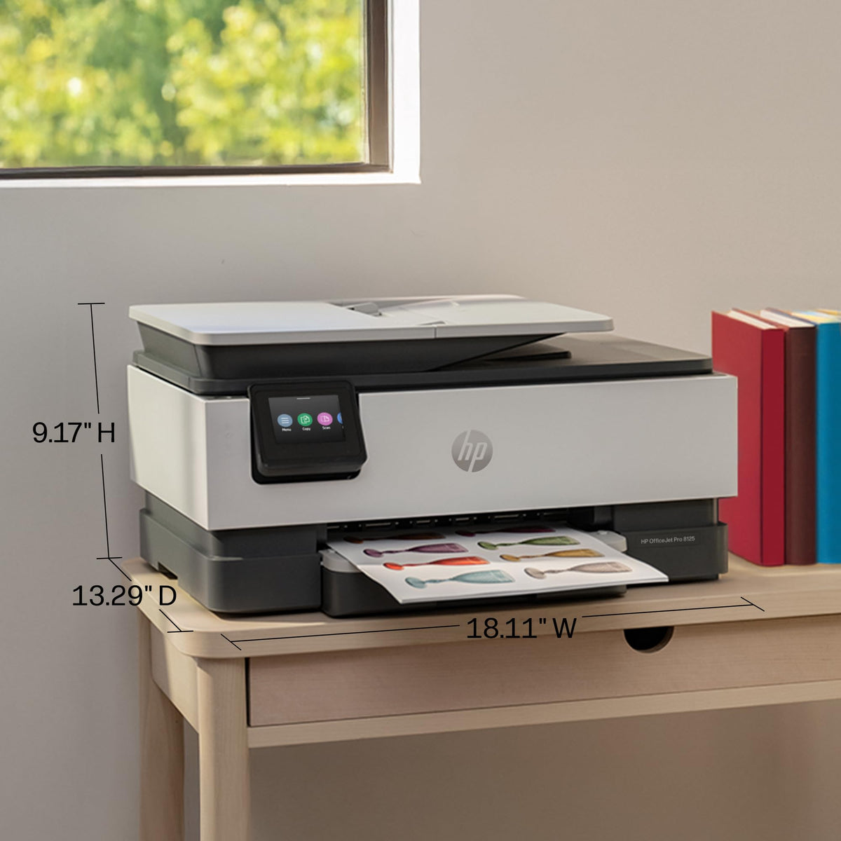 HP OfficeJet Pro 8125 Wireless All-in-One Color Inkjet Printer, Print, Scan, Copy, ADF, Duplex Printing Best-for-Home Office, 3 Month Trial of