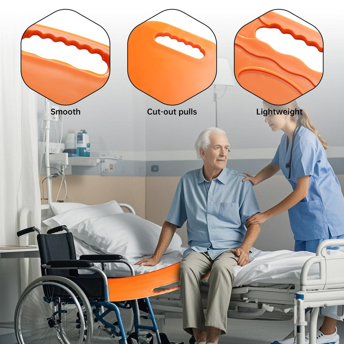 Transfer Board and Slide Board for transferring, Sliding Board Transfer to Wheelchair ，Patient Transfer ，Transfer Boards from Wheelchair to Car