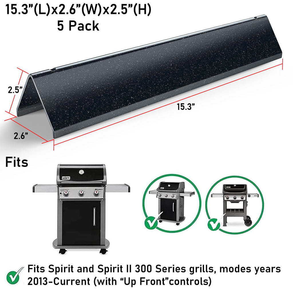 Spirit E310 Grill Parts Replacement Kit, 7636 Flavorizer Bars & 69787 Burner Tubes for Weber Spirit & Spirit II 300 Series E310 E320 E330 S310 S320