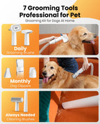 oneisall Dog Grooming Vacuum Kits with Pet Clipper