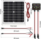 Solar Panel Kit 20W 12V Solar Battery Charger Trickle Maintainer