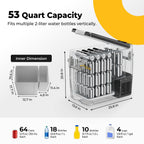 BougeRV 12V Refrigerator 53 Quart, Electric Car Cooler with MAX/ECO Mode