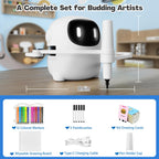 RIVGOT Drawing Robot for Kids with 150 Cards, Voice Interactive Educational Drawing Machine, Montessori Painting Learning Toys for 3 4 5 6 7 8 Year