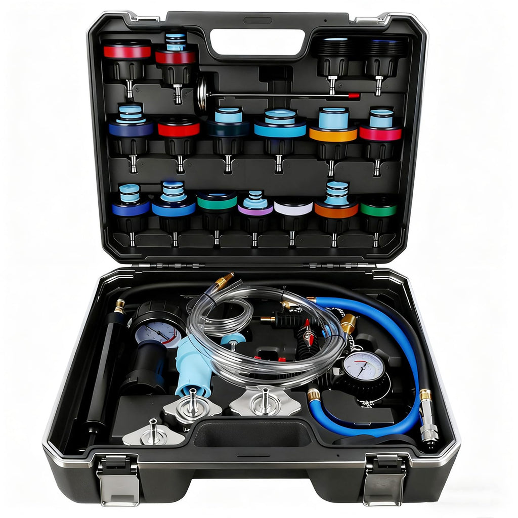 28pcs Radiator Pressure Tester Kit, Coolant Vacuum Refill Kit