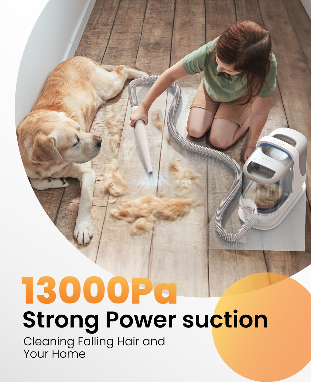oneisall Dog Grooming Vacuum Kits with Pet Clipper