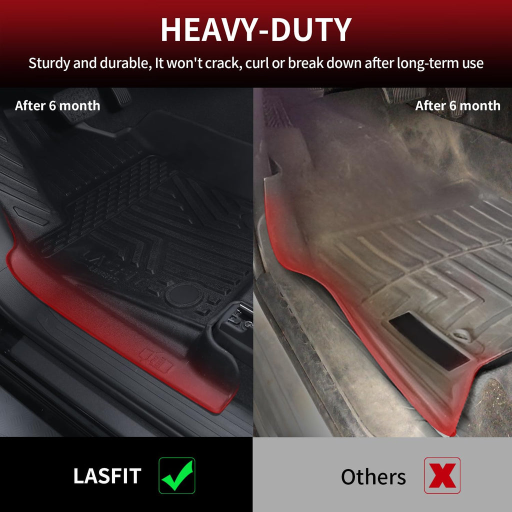 LASFIT Floor Mats for Toyota Tacoma 2024 2025 2026 Double Cab Auto Tran Gas