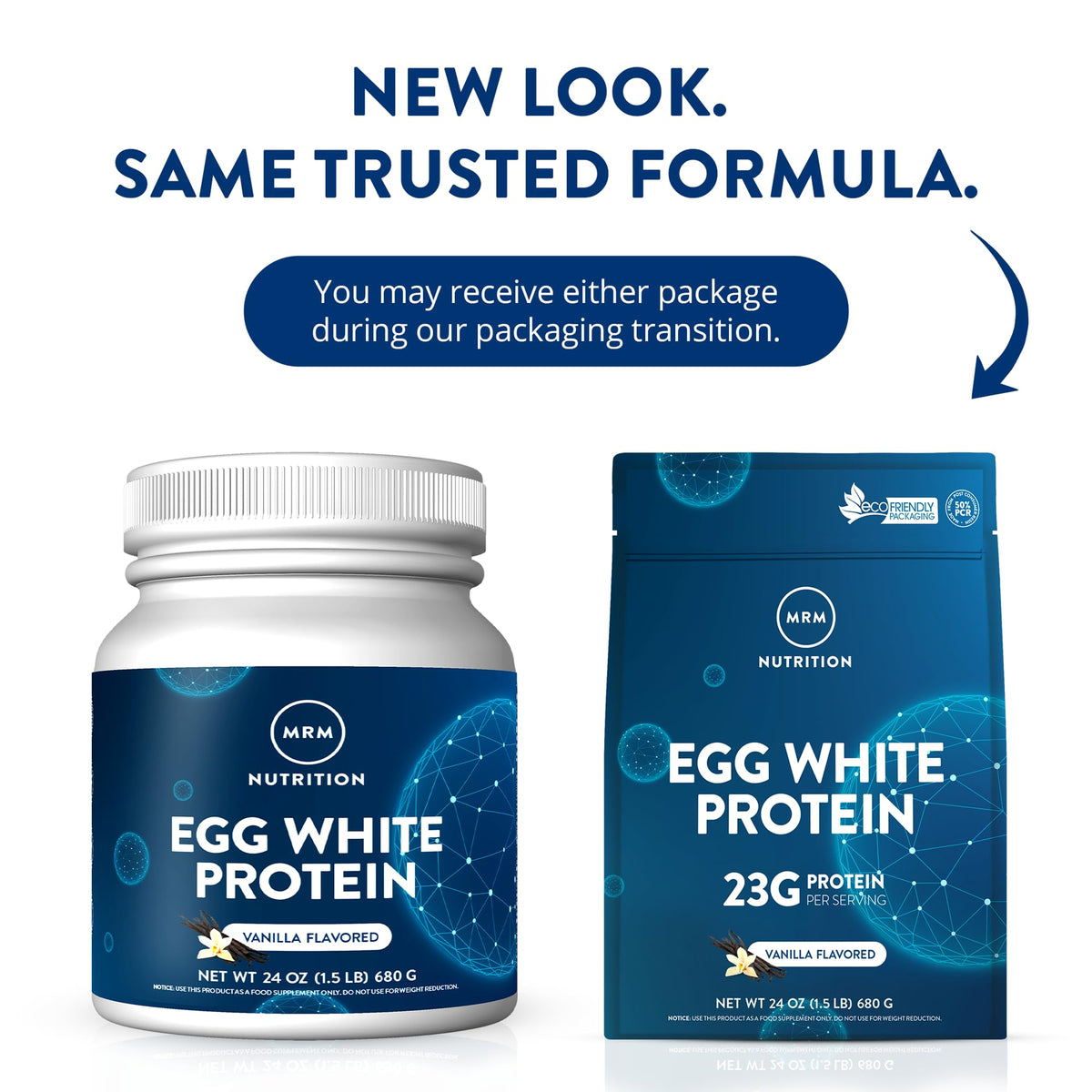 MRM Nutrition Egg White Protein - 23g Fat-Free Protein - 20 Servings