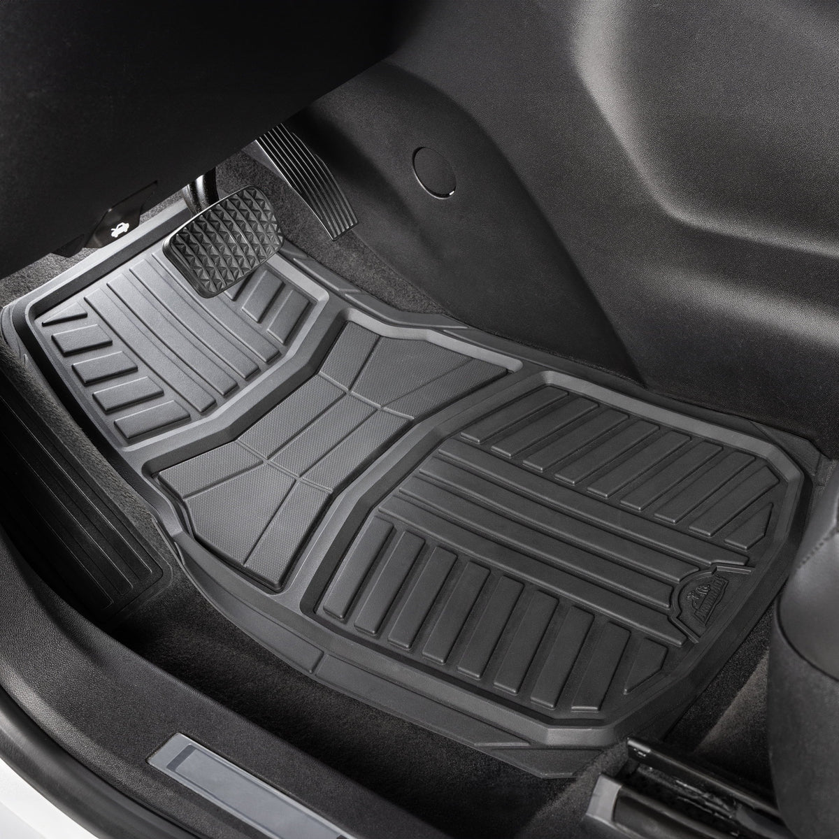 Armor All All-Season Full Coverage Floor Mats for Cars, Trucks, and SUVs, Black, 3-Piece