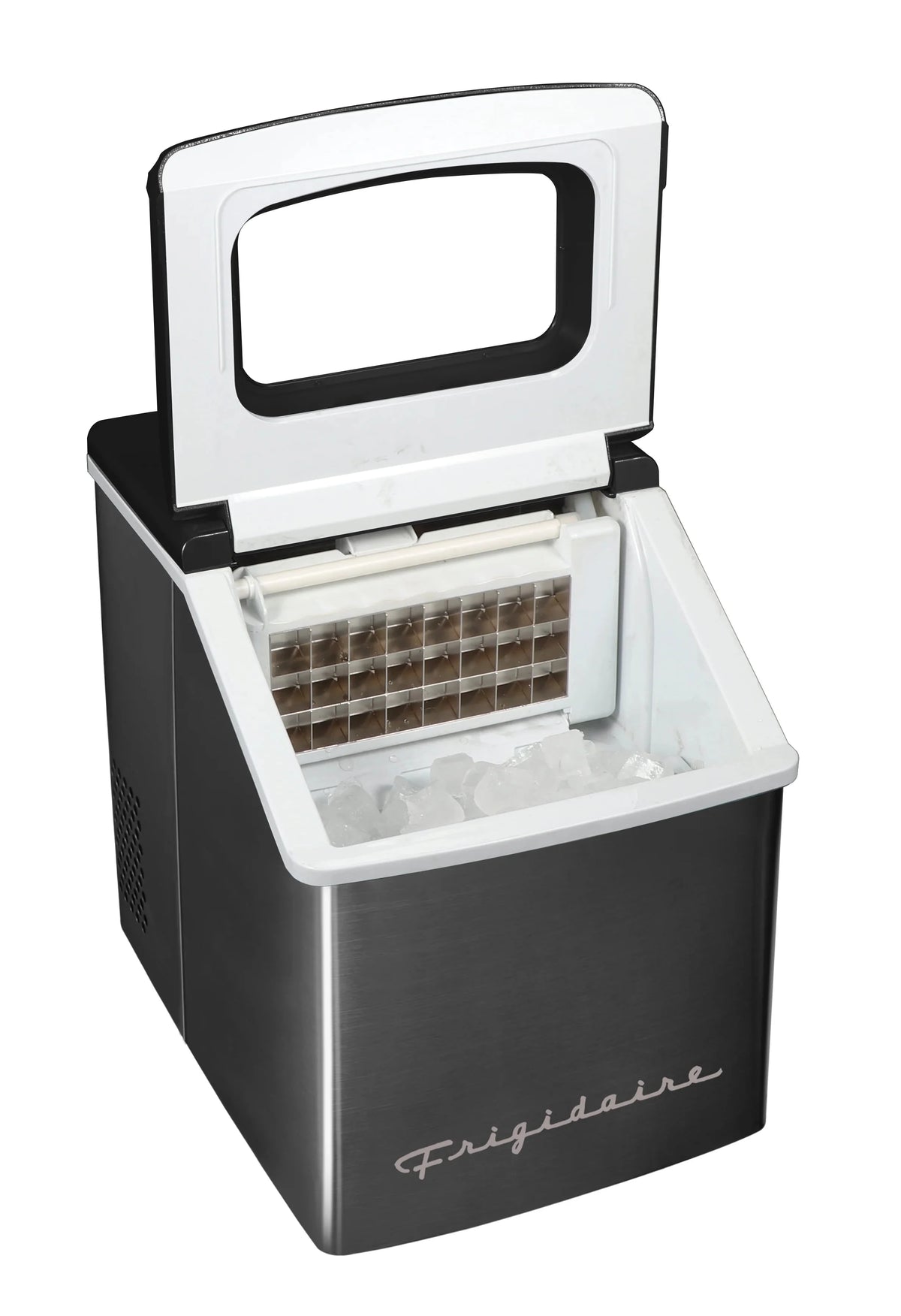 Frigidaire Countertop Clear Square Ice Maker, 40 lbs. Per Day - Stainless Steel