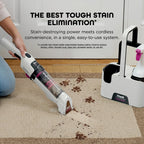 Shark Cordless Portable Spot, Stain, And Odor Remover System With Storage Caddy And Full-Size Cleaning Solution, White - HX100